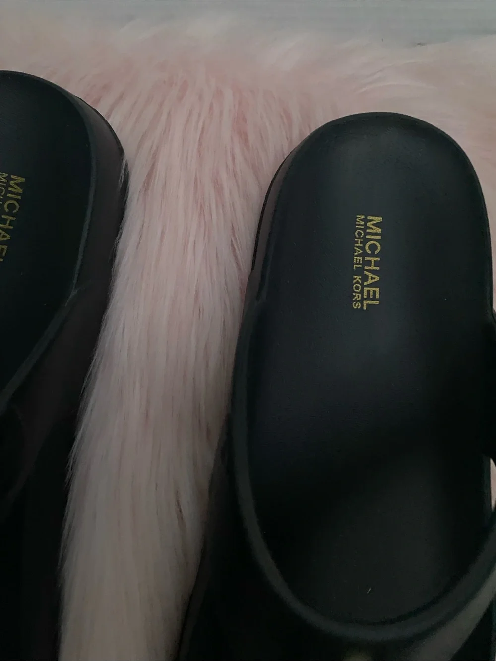 Michael Kors Lilie Jelly Sandals Black Thongs / Gold Size 11